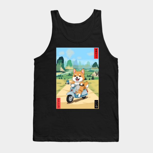 Shiba Inu Joyride Tank Top by Donald Agunikyle Merch